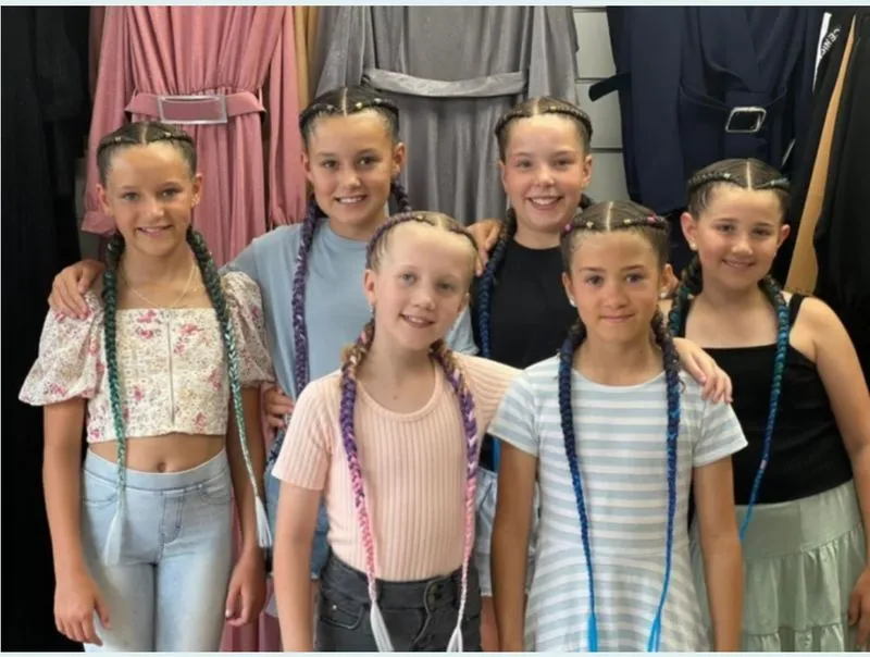 6 kids 2 Dutch braids each — salon work by Mariama
