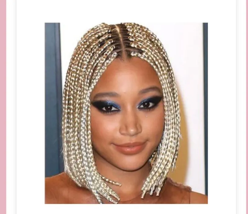 Small Box Bob ( Hair Included ) — salon work by Mariama