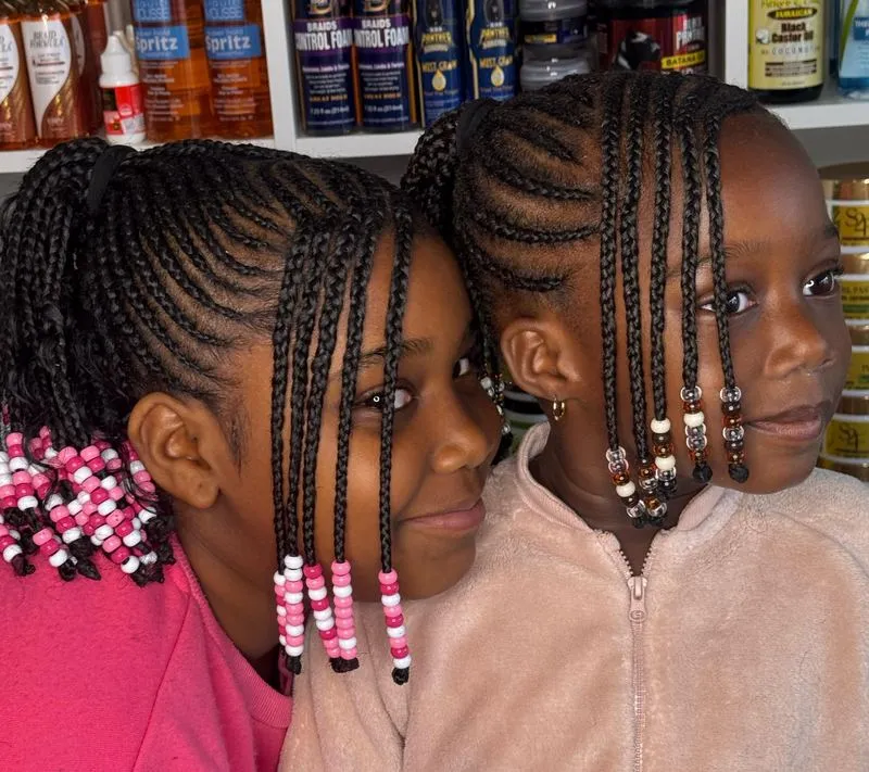 Kids simple hair styles — salon work by Mariama