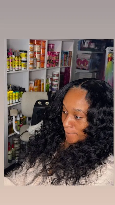 Sew in weave with Closure — salon work by Mariama